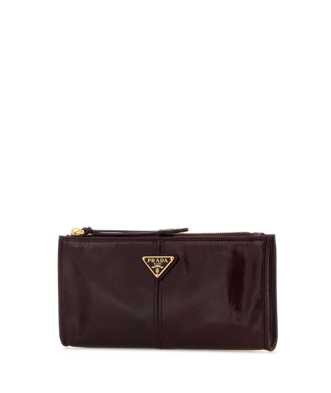 PRADA Бордовый кожаный кошелек, фото 2