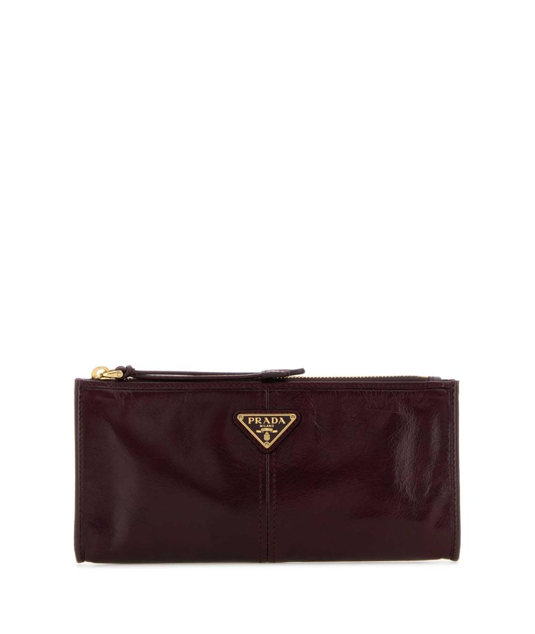 PRADA Бордовый кожаный кошелек, фото 1