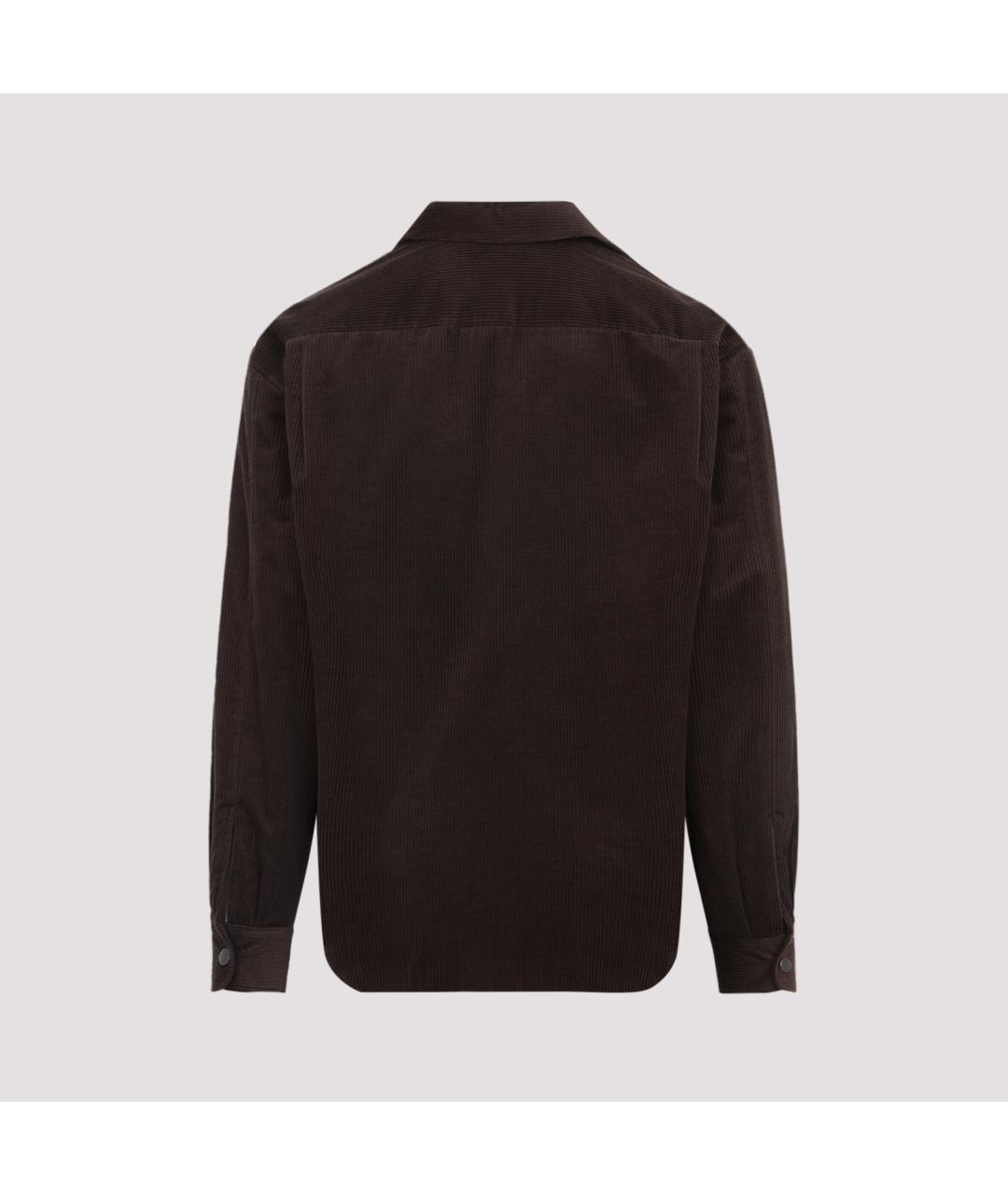 PRADA Коричневая хлопковая кэжуал рубашка, фото 4