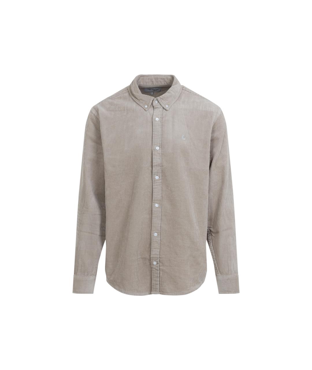 CARHARTT WIP Бежевая хлопковая кэжуал рубашка, фото 1