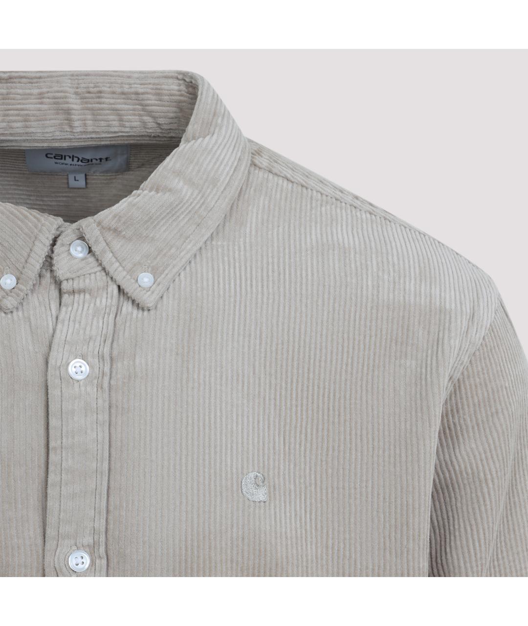 CARHARTT WIP Бежевая хлопковая кэжуал рубашка, фото 3