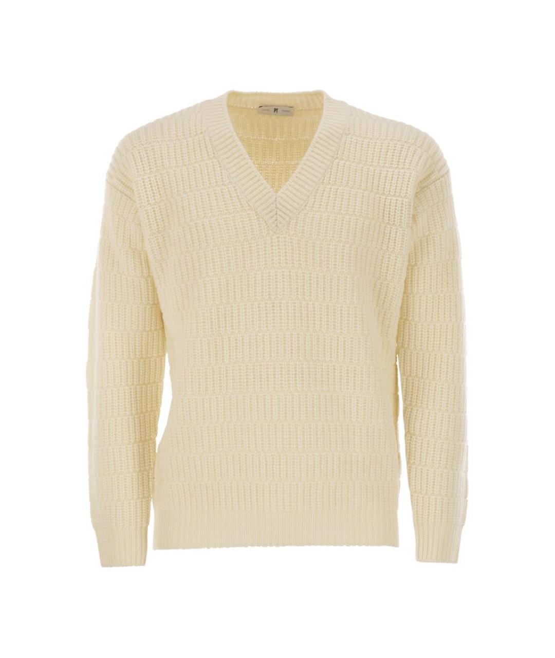 PT TORINO Белый шерстяной джемпер / свитер, фото 1