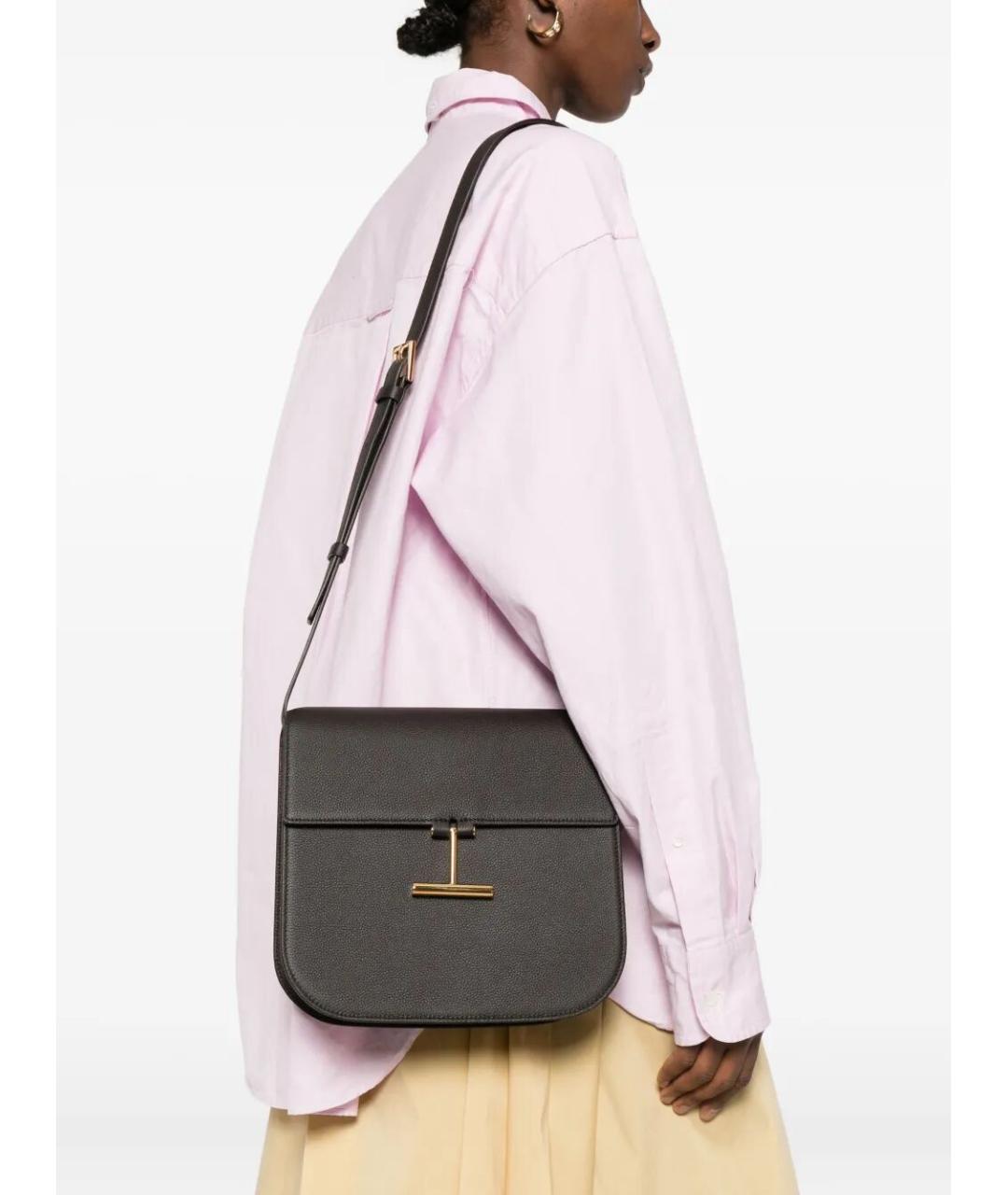 TOM FORD Коричневая кожаная сумка через плечо, фото 2