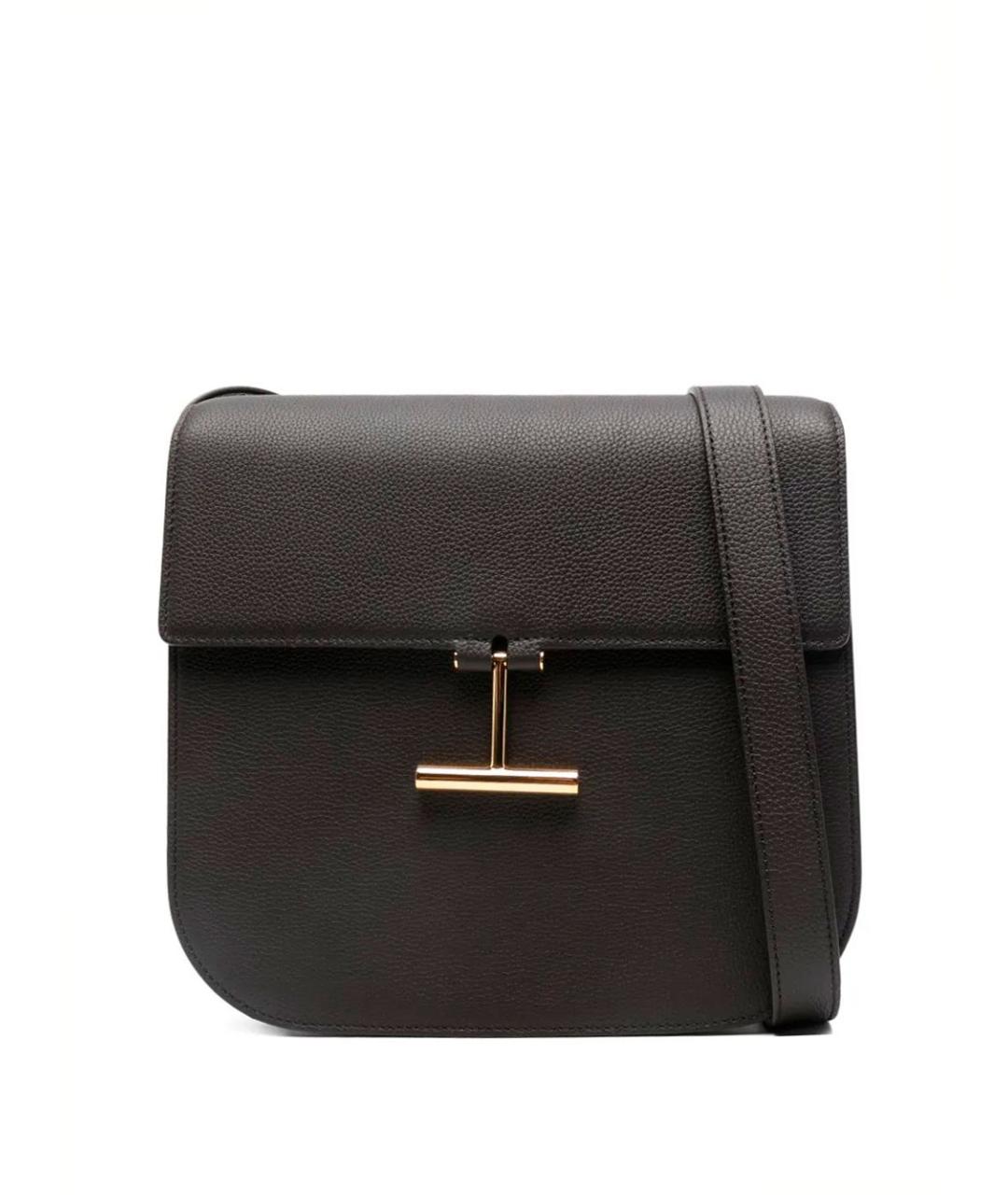 TOM FORD Коричневая кожаная сумка через плечо, фото 1