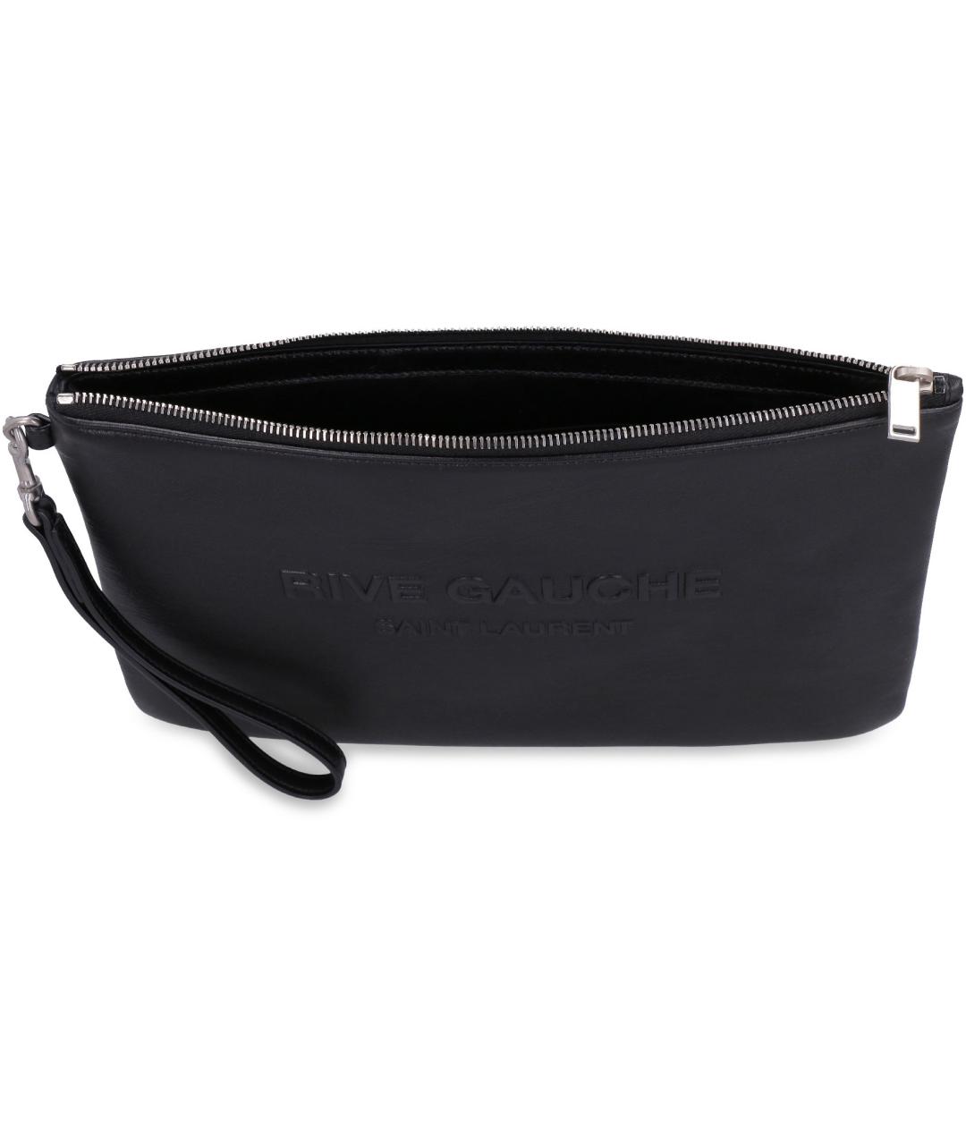 SAINT LAURENT Черная кожаная папка для документов, фото 5