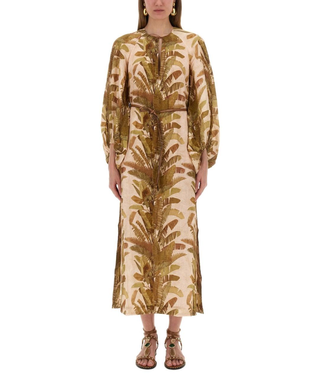 ZIMMERMANN Мульти льняное повседневное платье, фото 2