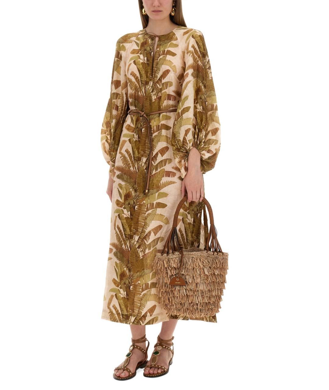 ZIMMERMANN Мульти льняное повседневное платье, фото 3