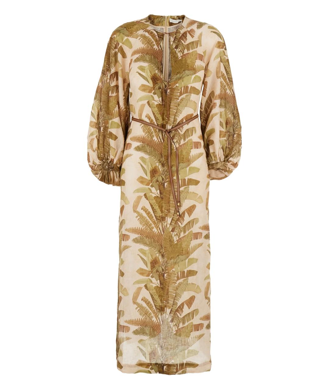 ZIMMERMANN Мульти льняное повседневное платье, фото 1