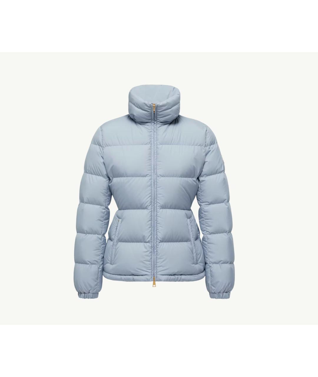 MONCLER Голубой полиэстеровый пуховик, фото 6