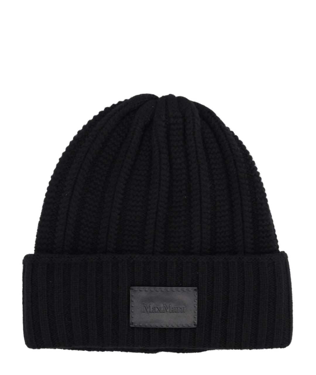 MAX MARA Черная кашемировая шапка, фото 1