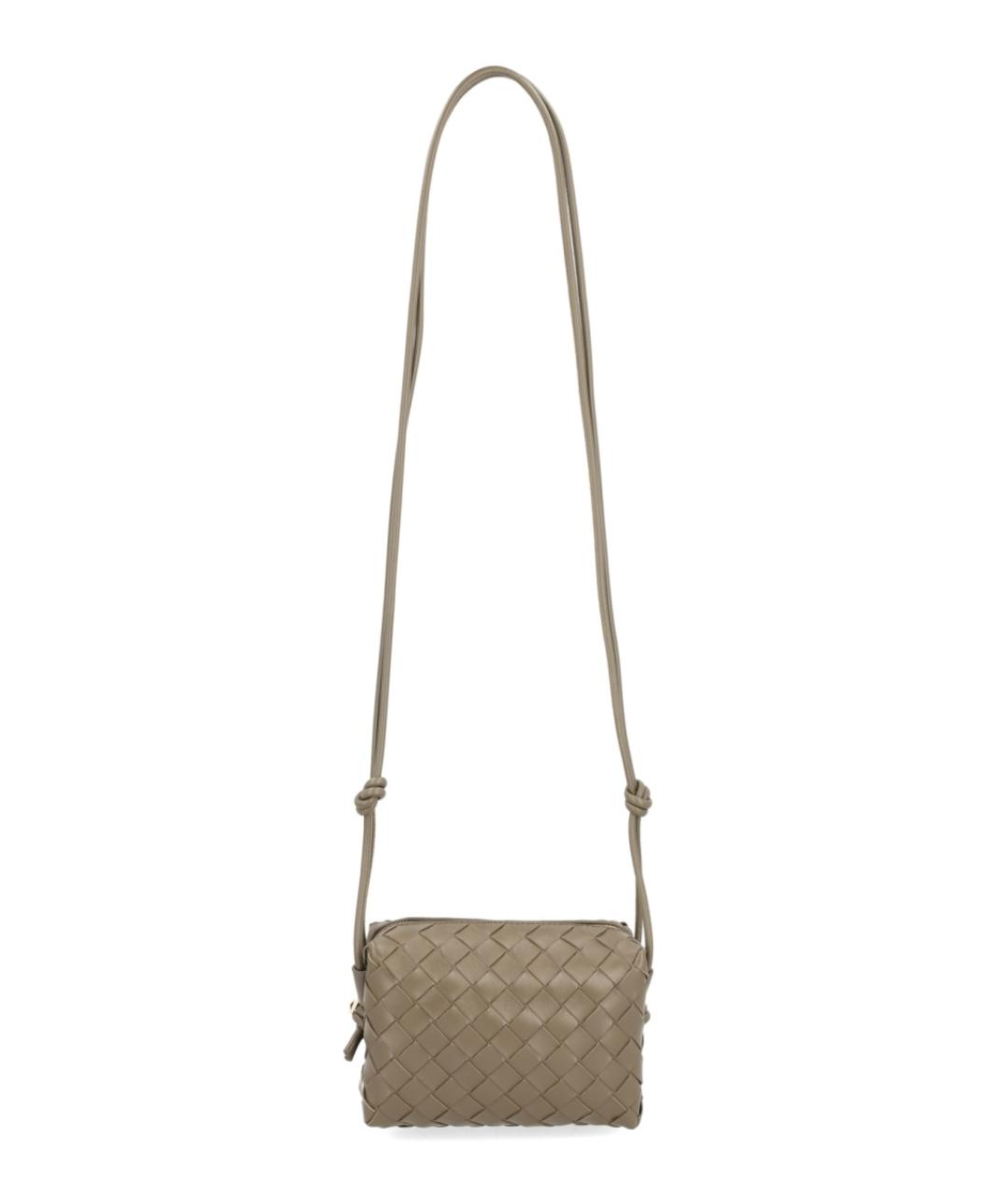 BOTTEGA VENETA Бежевая кожаная сумка через плечо, фото 1