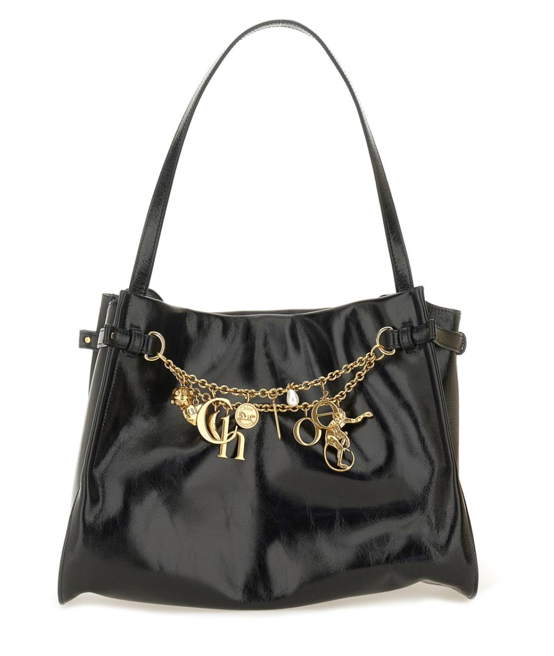 CHLOE Черная кожаная сумка через плечо, фото 1