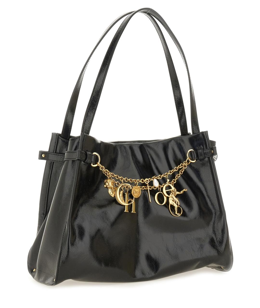 CHLOE Черная кожаная сумка через плечо, фото 3