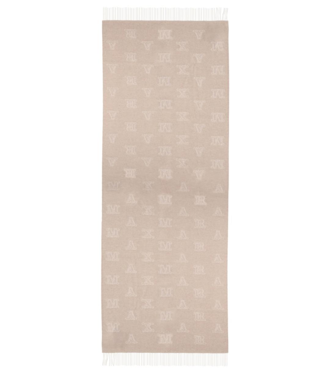 MAX MARA Бежевый кашемировый шарф, фото 1