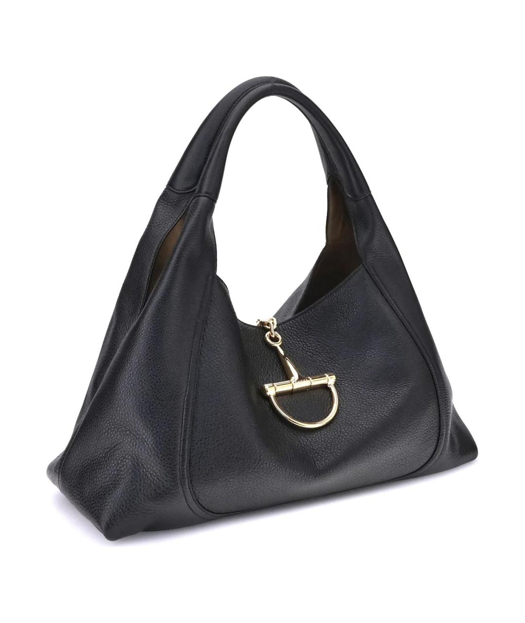 GUCCI Черная кожаная сумка через плечо, фото 3