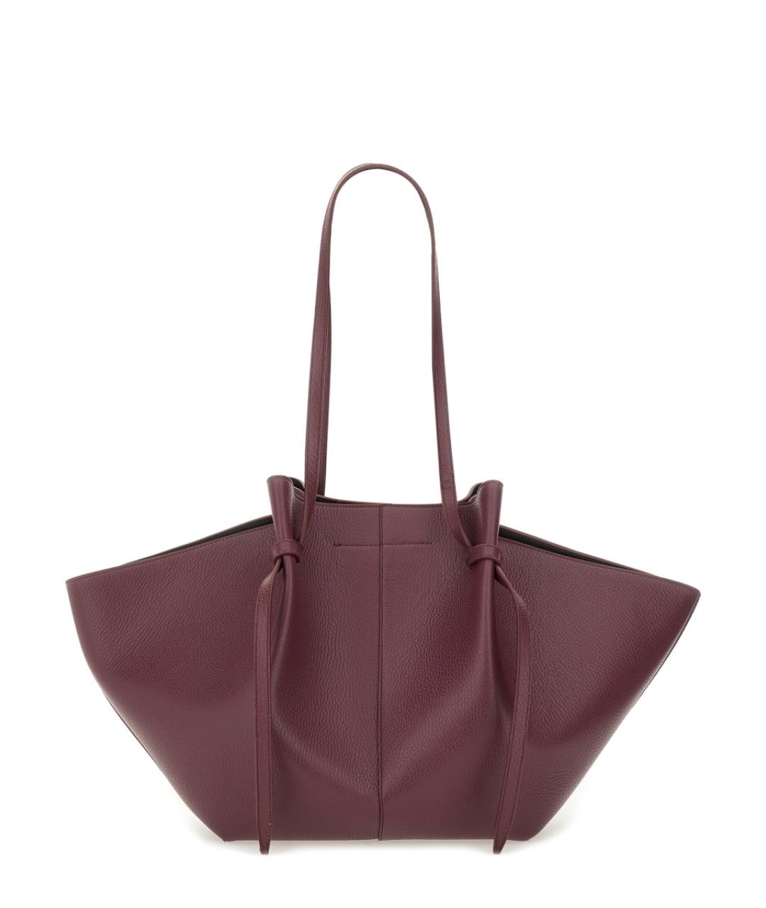 YUZEFI Бордовая кожаная сумка через плечо, фото 2