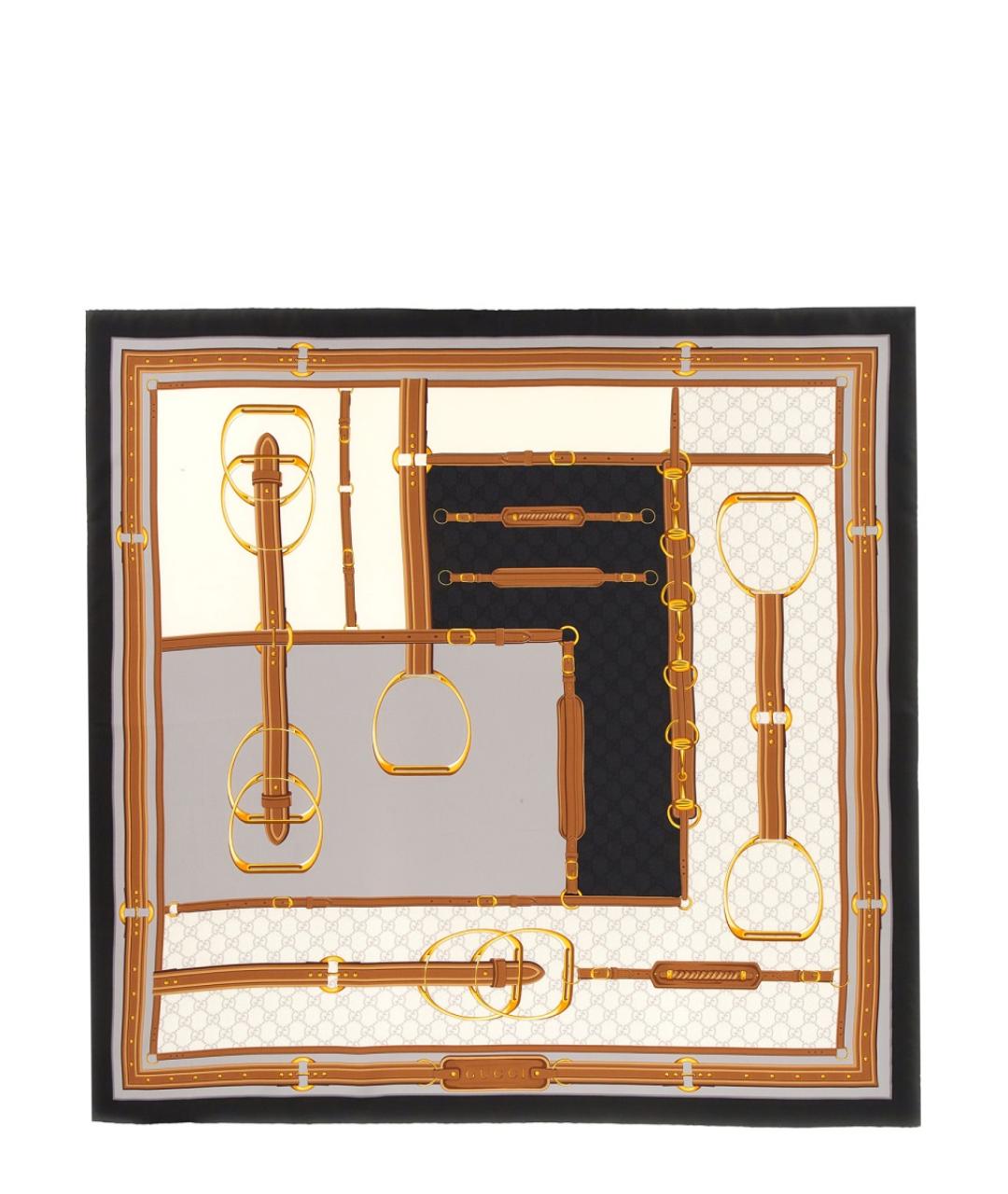 GUCCI Мульти шелковый шарф, фото 1