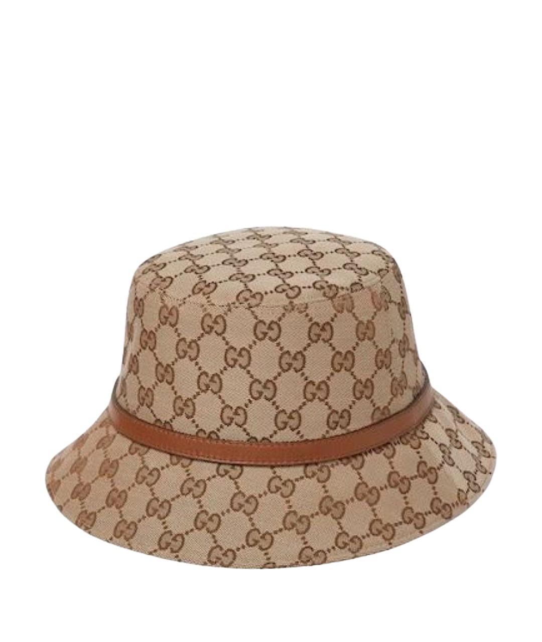 GUCCI Бежевая хлопковая панама, фото 2