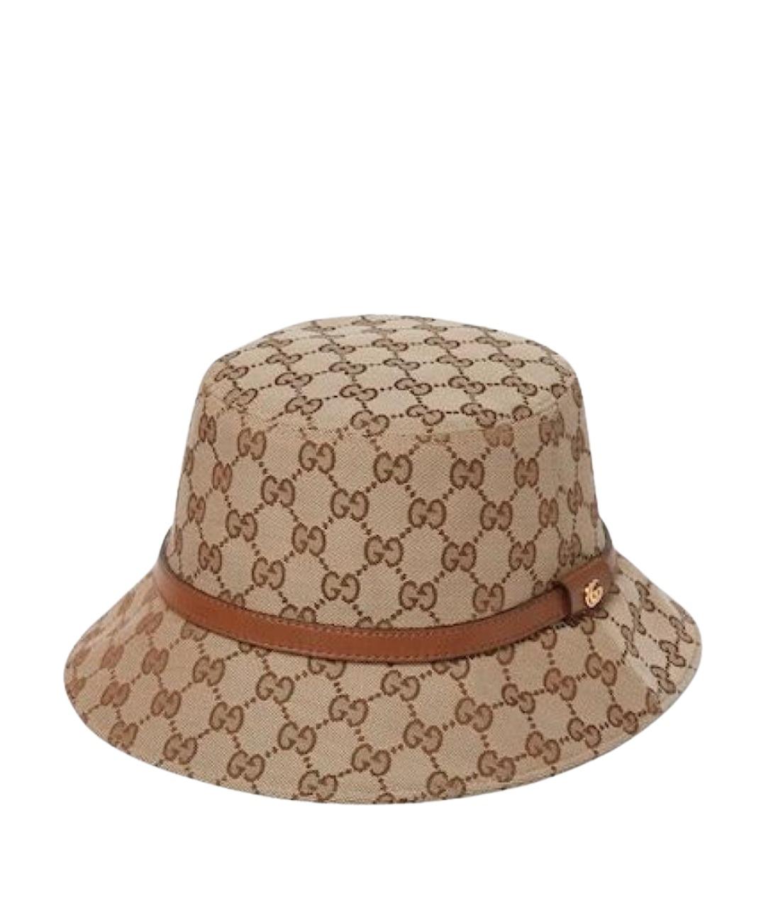 GUCCI Бежевая хлопковая панама, фото 3