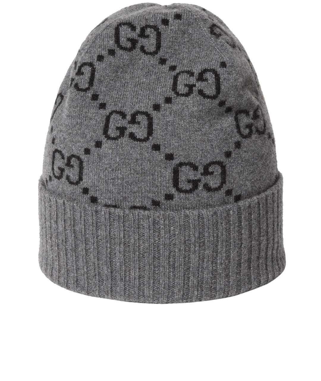 GUCCI Серая кашемировая шапка, фото 1