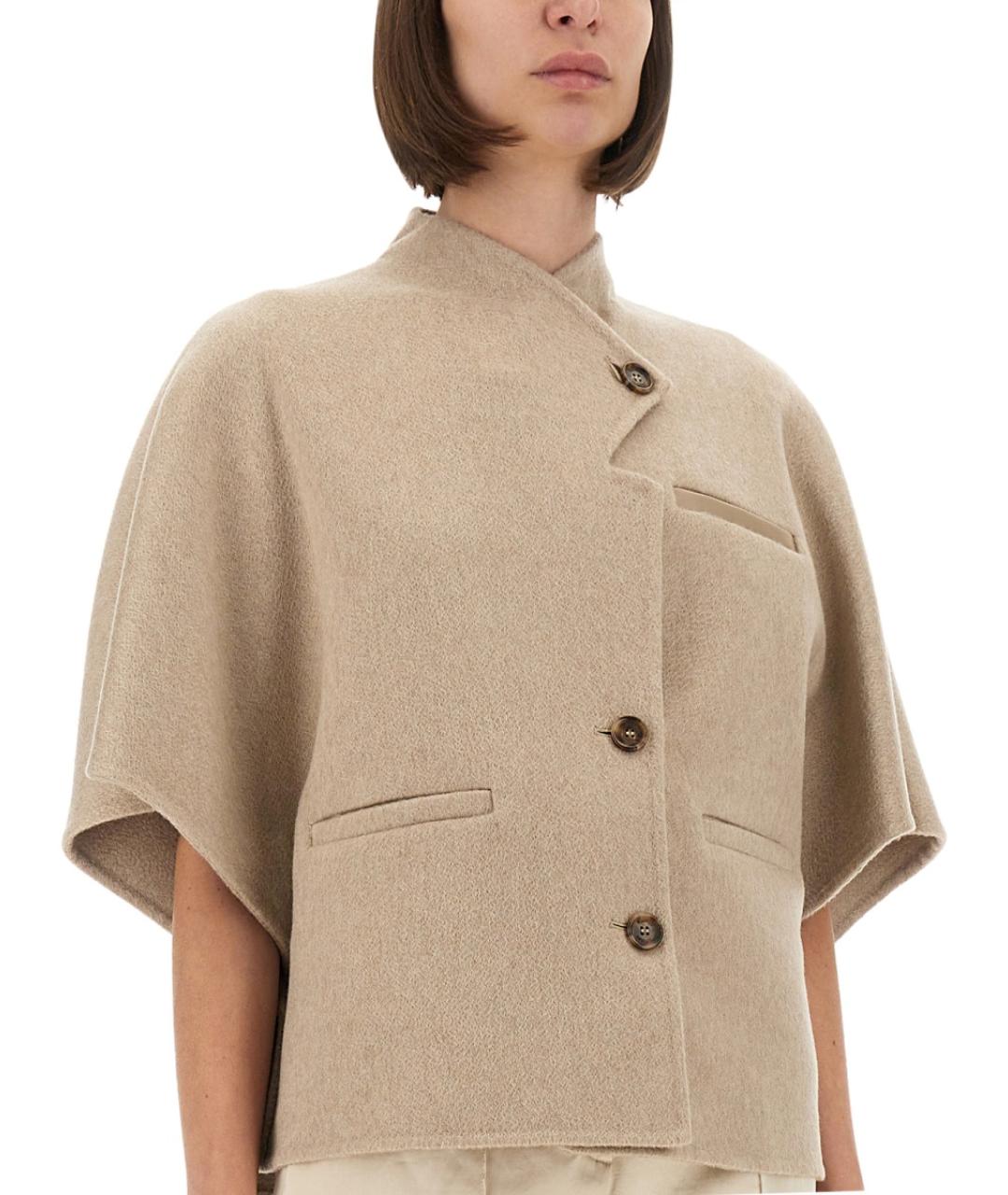 MAX MARA Бежевое кашемировое пальто, фото 5