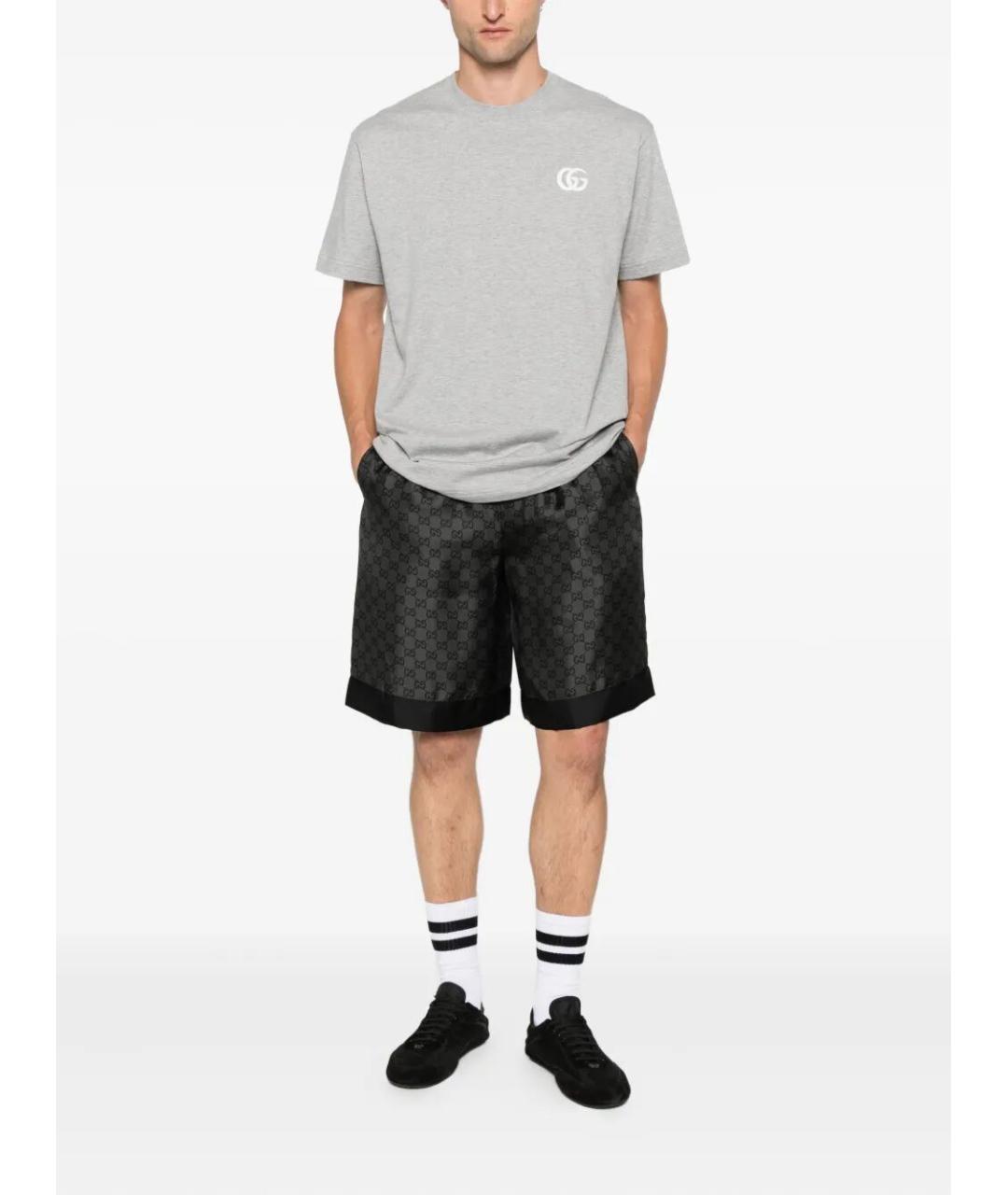 GUCCI Серая хлопковая футболка, фото 2