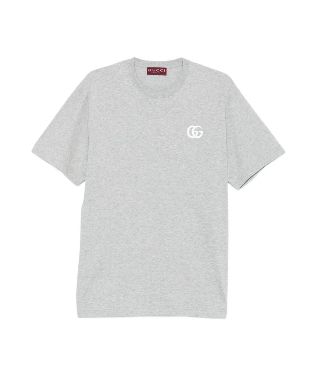 GUCCI Серая хлопковая футболка, фото 1
