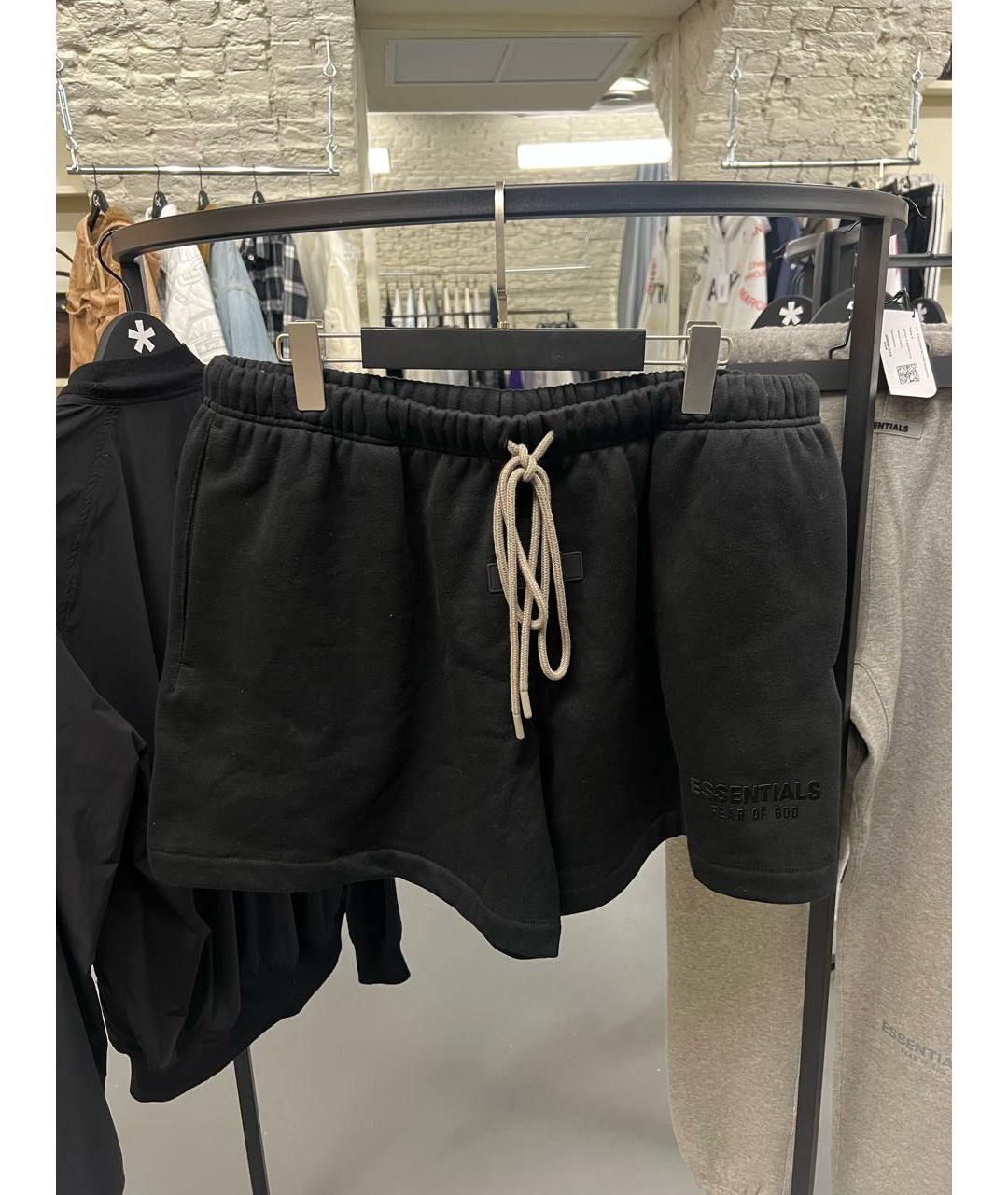 FEAR OF GOD ESSENTIALS Черные хлопковые шорты, фото 6