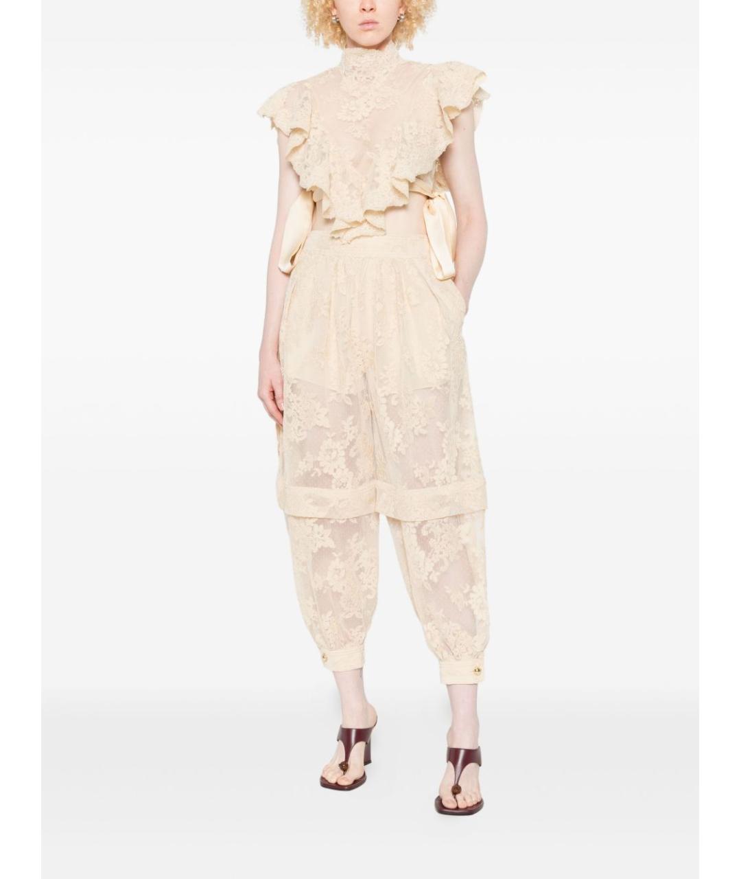 ZIMMERMANN Бежевая полиэстеровая блузы, фото 2