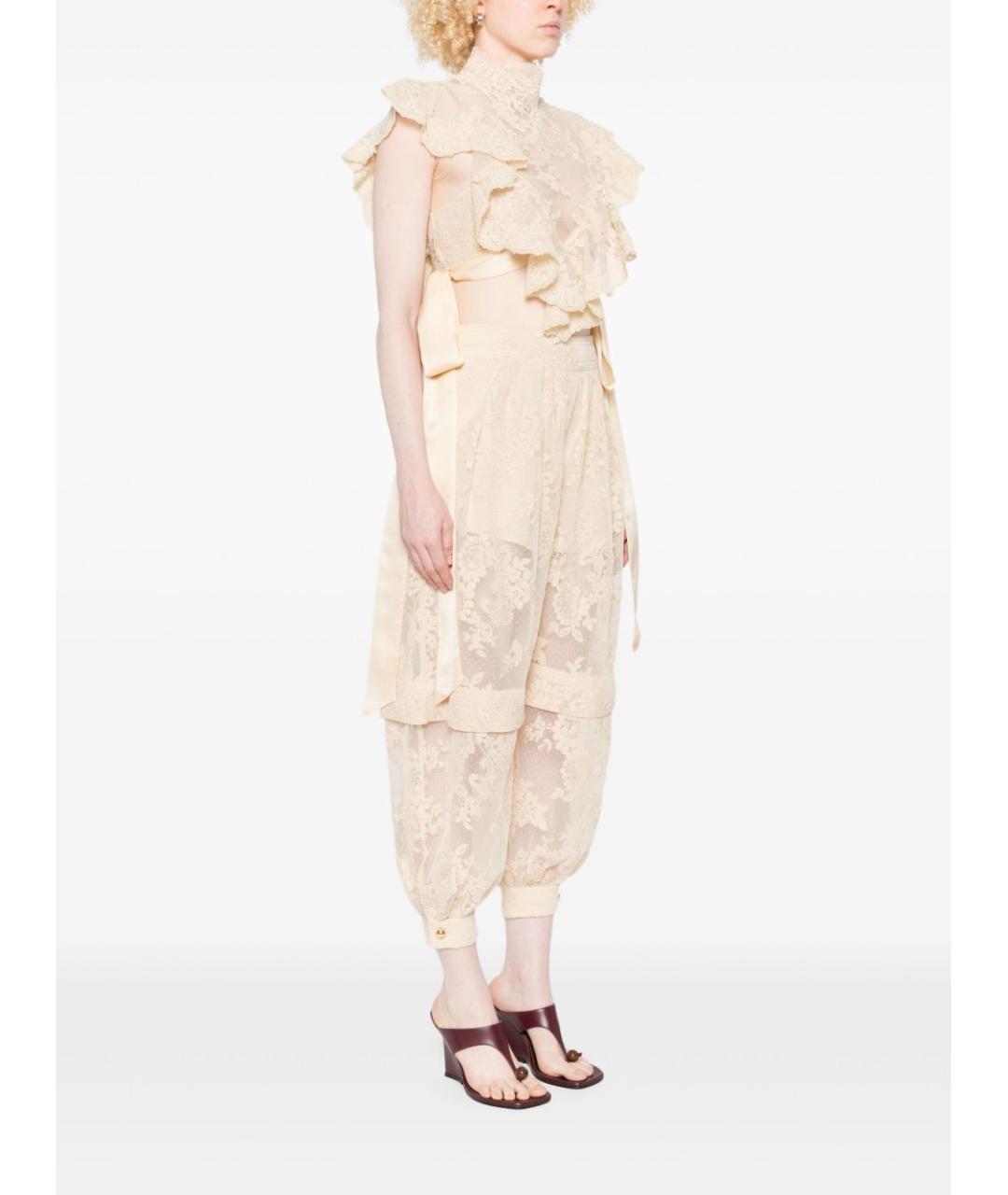 ZIMMERMANN Бежевая полиэстеровая блузы, фото 4