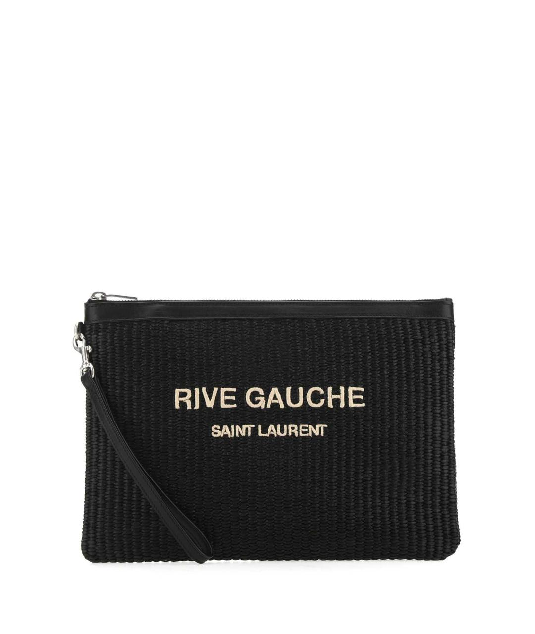 SAINT LAURENT Черная пелетеная папка для документов, фото 1