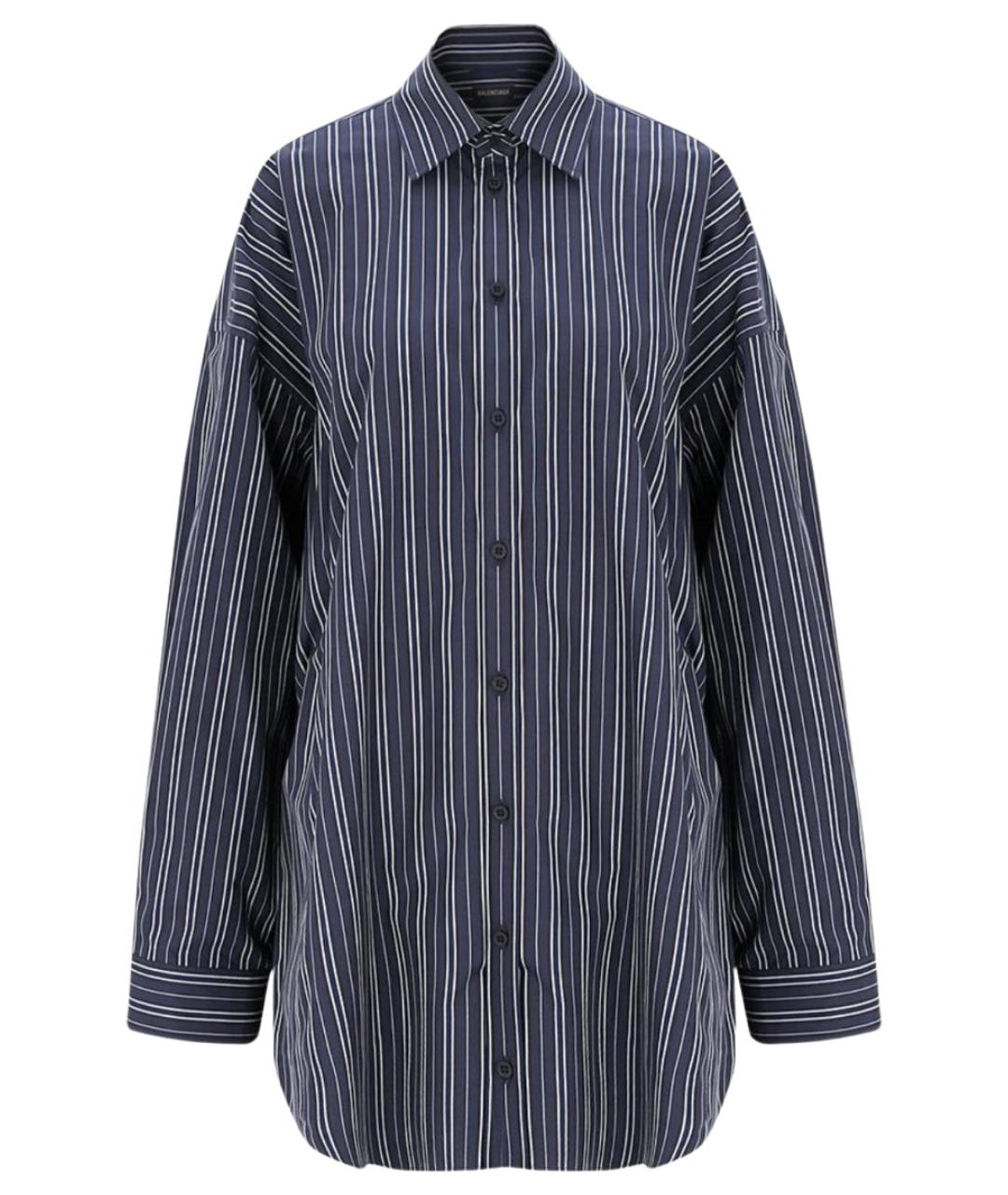 BALENCIAGA Синяя хлопковая рубашка, фото 1