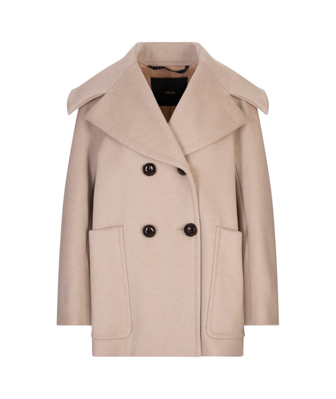 MAX MARA Бежевое кашемировое пальто, фото 1