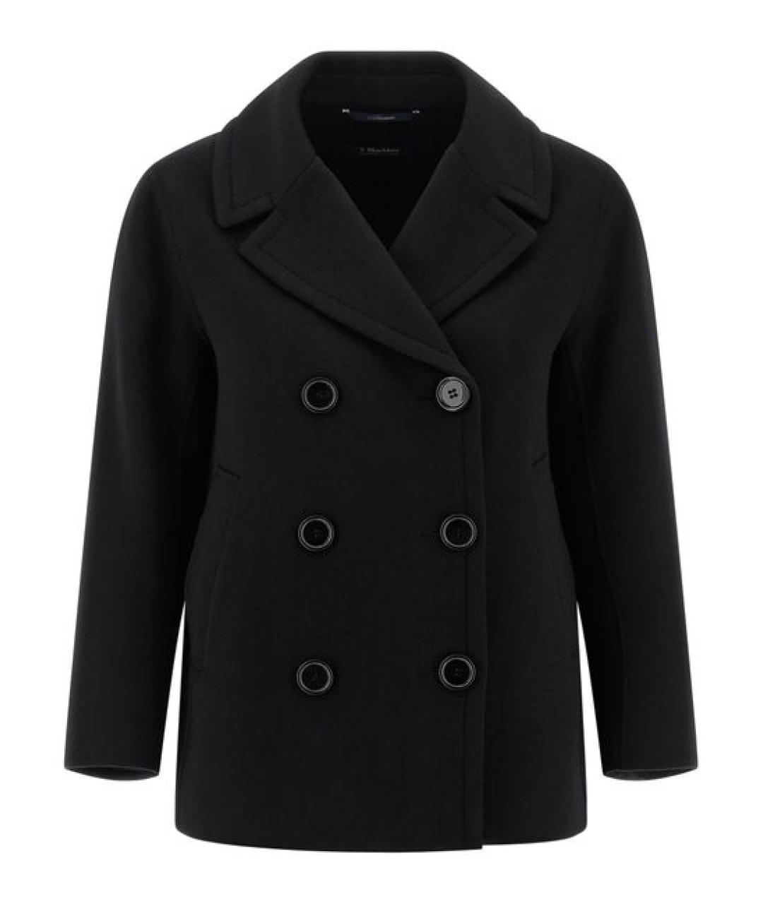 'S MAX MARA Черное шерстяное пальто, фото 1