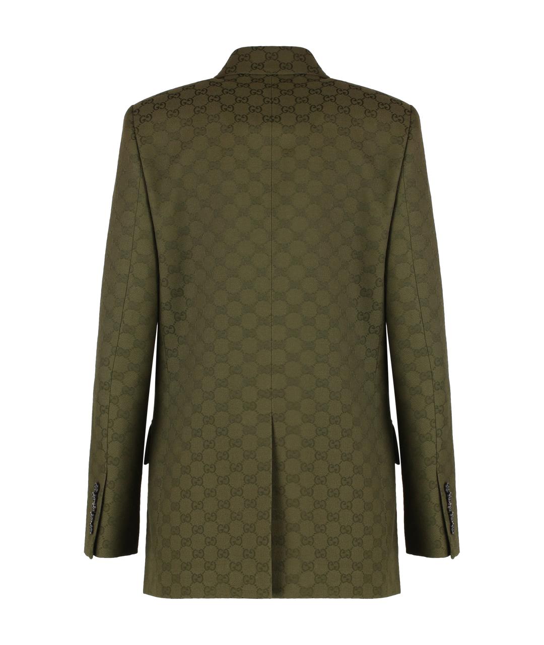 GUCCI Зеленый хлопковый жакет/пиджак, фото 2