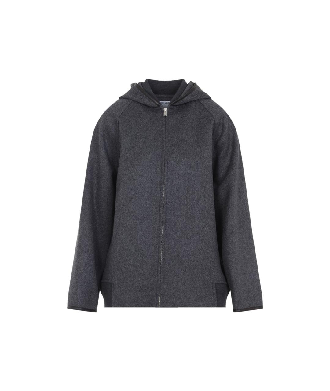 BOTTEGA VENETA Серая шерстяная куртка, фото 1