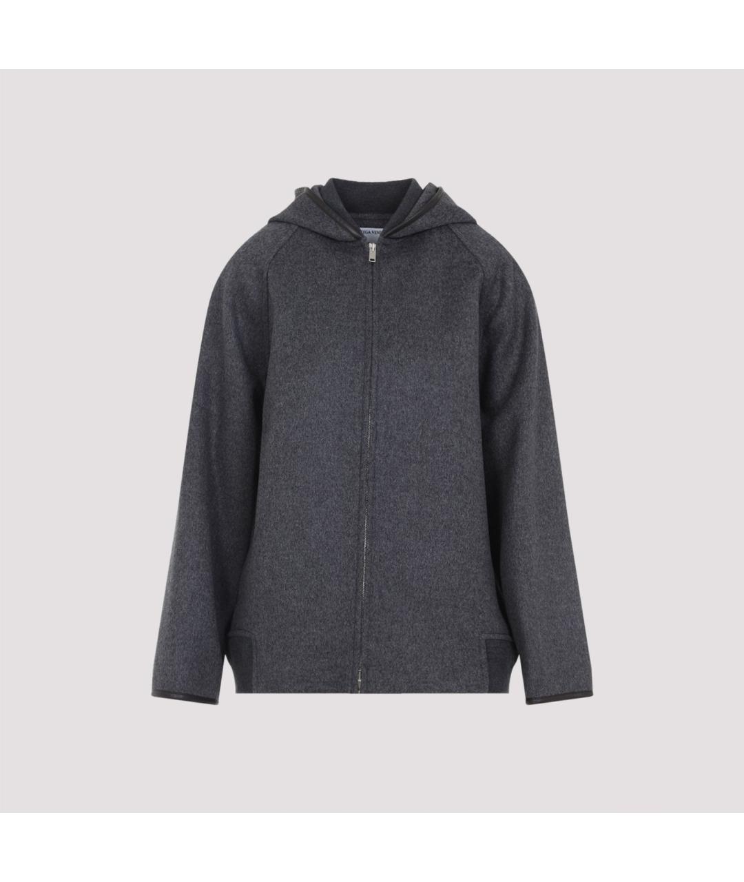 BOTTEGA VENETA Серая шерстяная куртка, фото 2