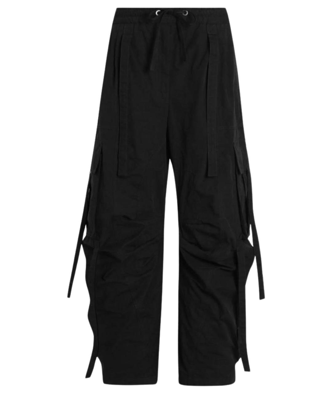 DOLCE&GABBANA Черные хлопко-эластановые прямые брюки, фото 1