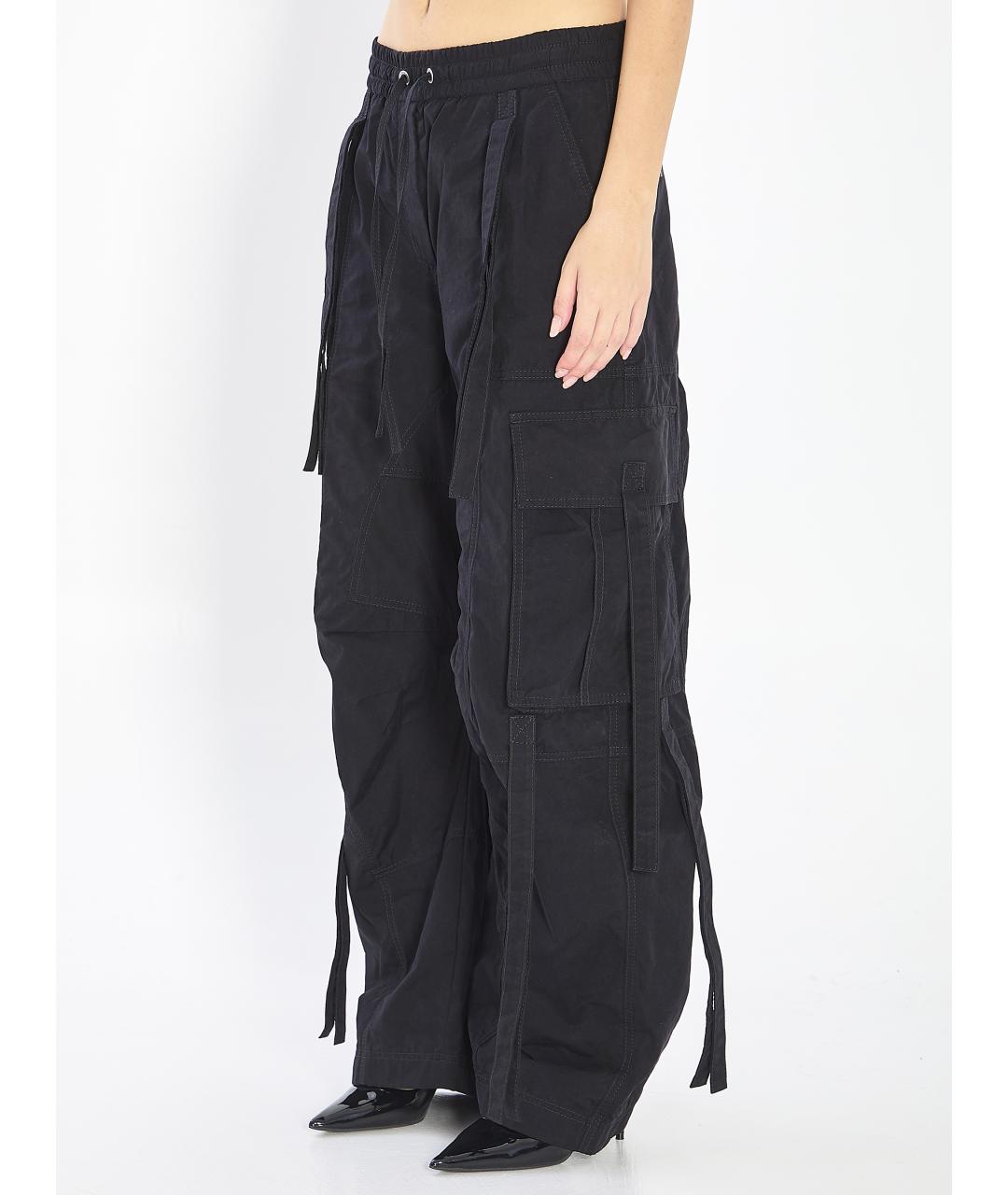 DOLCE&GABBANA Черные хлопко-эластановые прямые брюки, фото 3