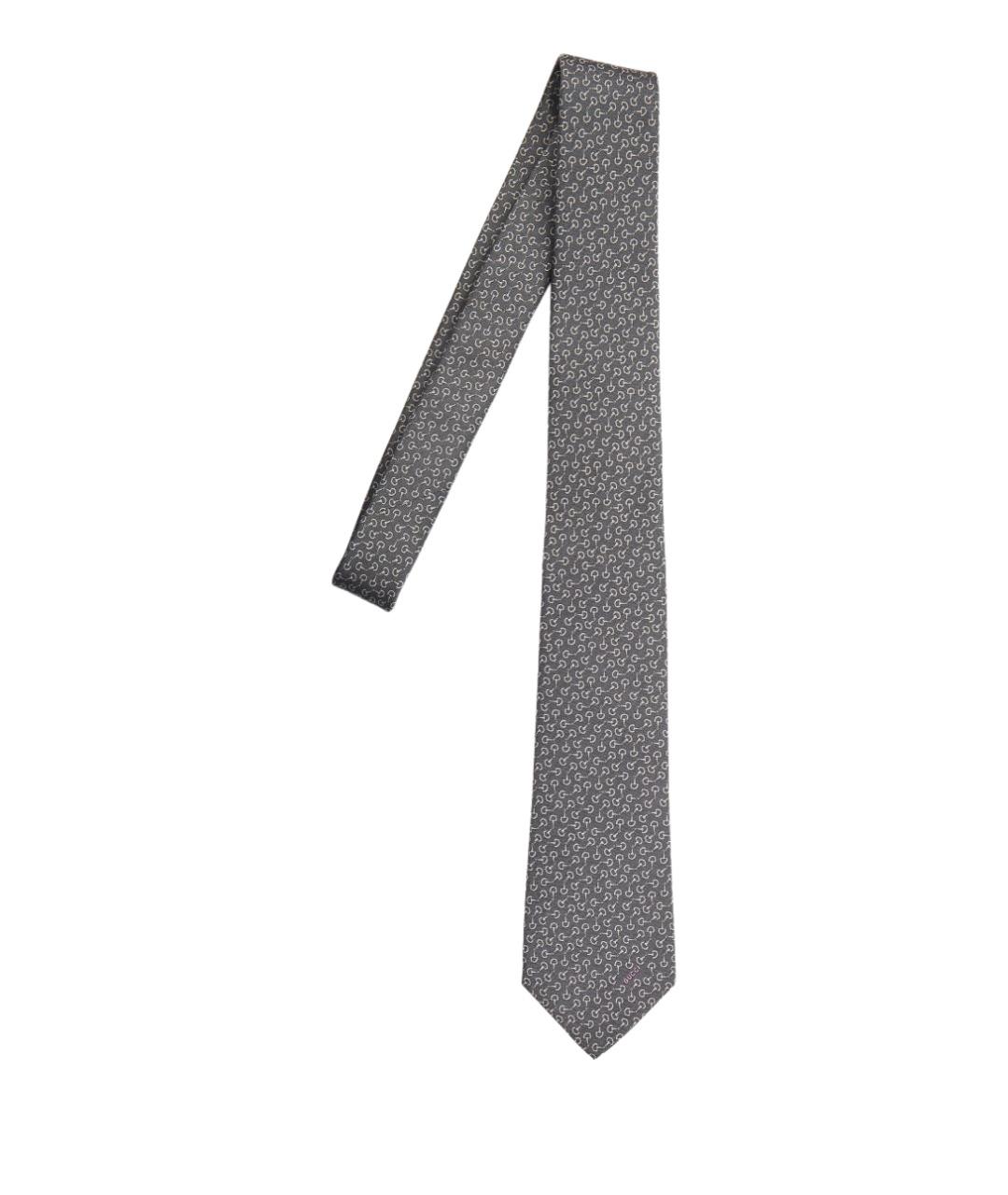 GUCCI Серый шелковый галстук, фото 1