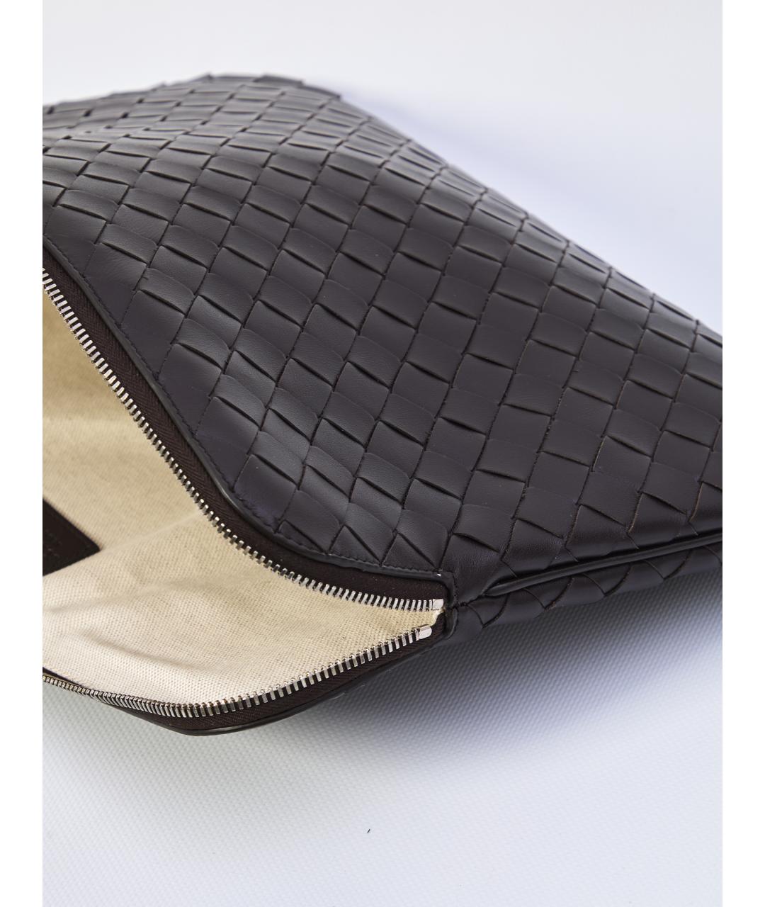 BOTTEGA VENETA Коричневая кожаная папка для документов, фото 4
