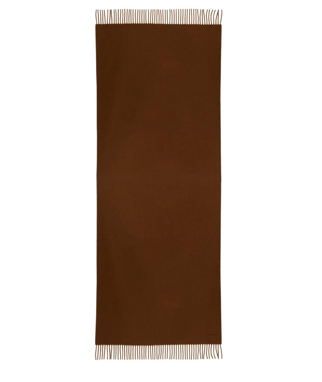 MAX MARA Коричневый кашемировый шарф, фото 1