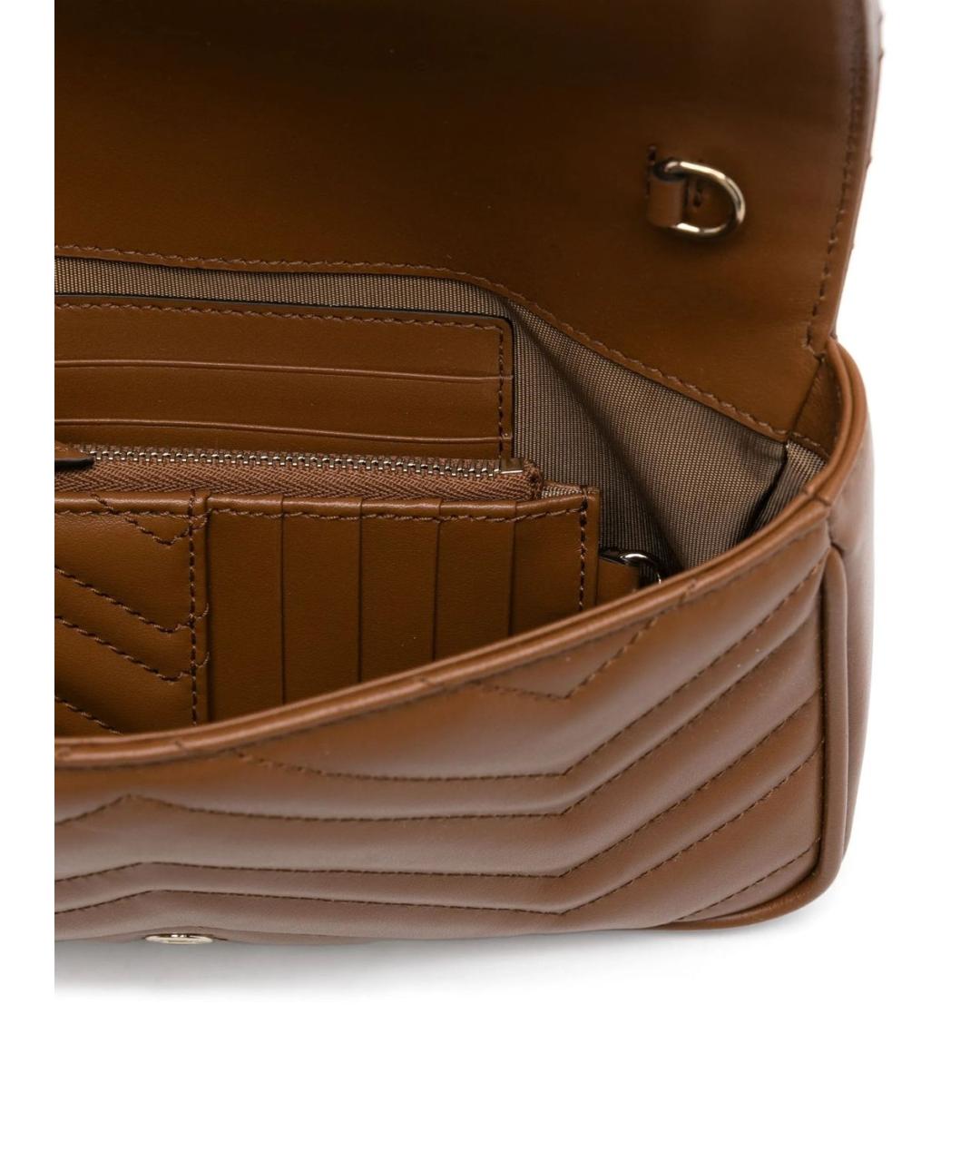 GUCCI Коричневая кожаная сумка через плечо, фото 2