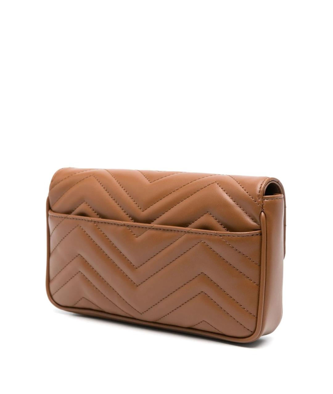 GUCCI Коричневая кожаная сумка через плечо, фото 3