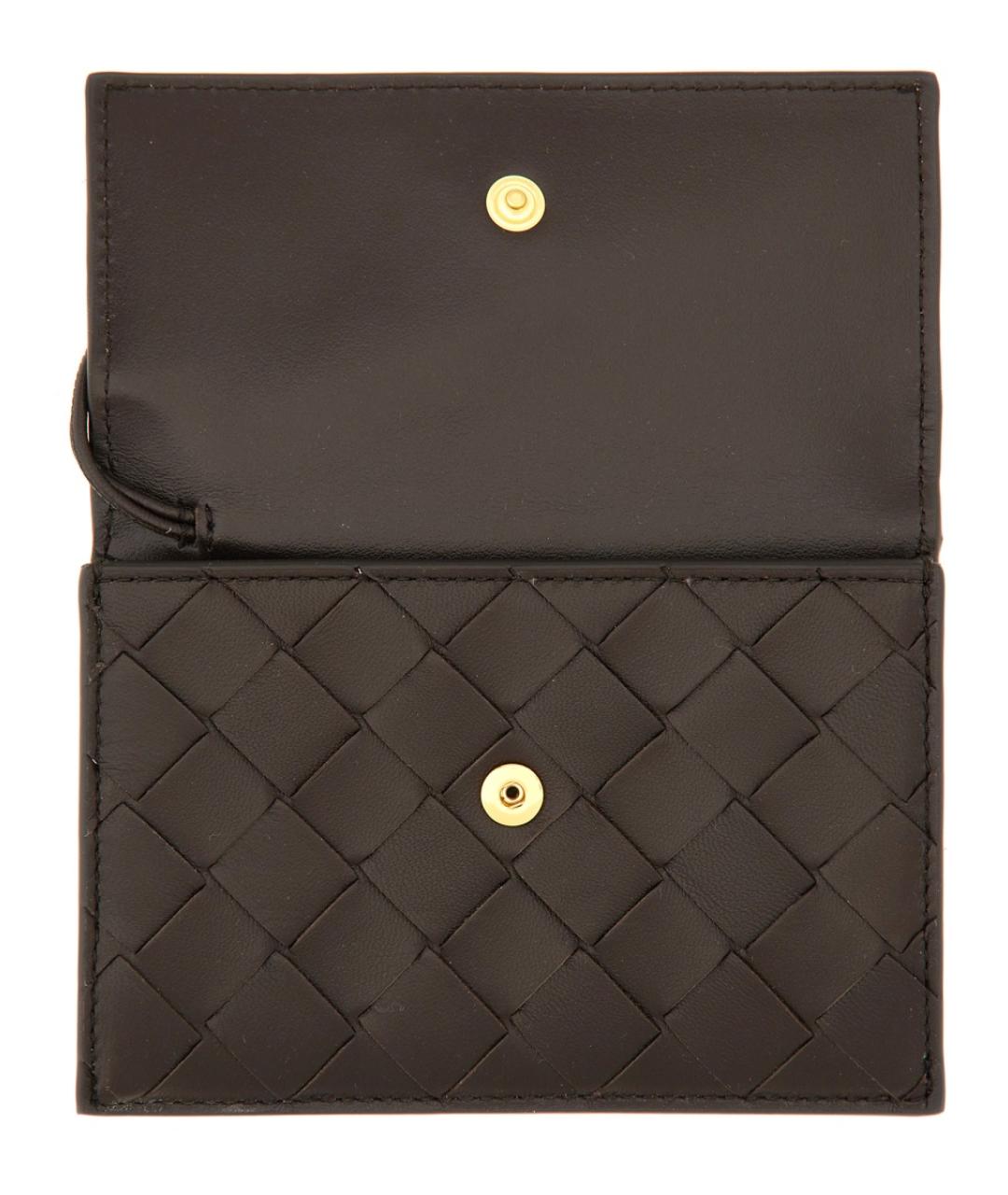 BOTTEGA VENETA Коричневый кожаный кардхолдер, фото 3