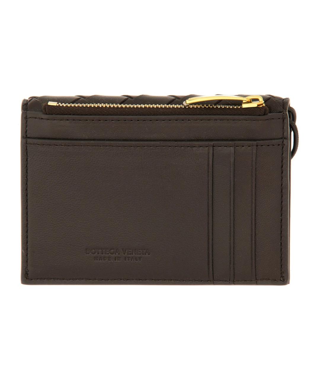 BOTTEGA VENETA Коричневый кожаный кардхолдер, фото 5