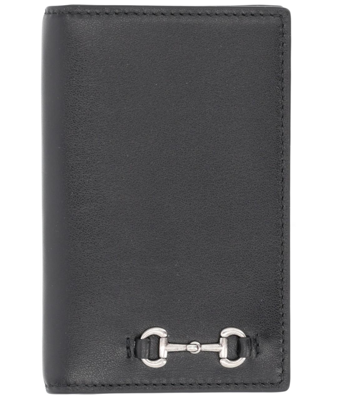 GUCCI Черный кожаный кардхолдер, фото 1