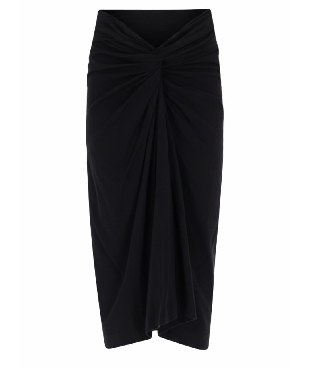 DRIES VAN NOTEN Черная хлопковая юбка миди, фото 1