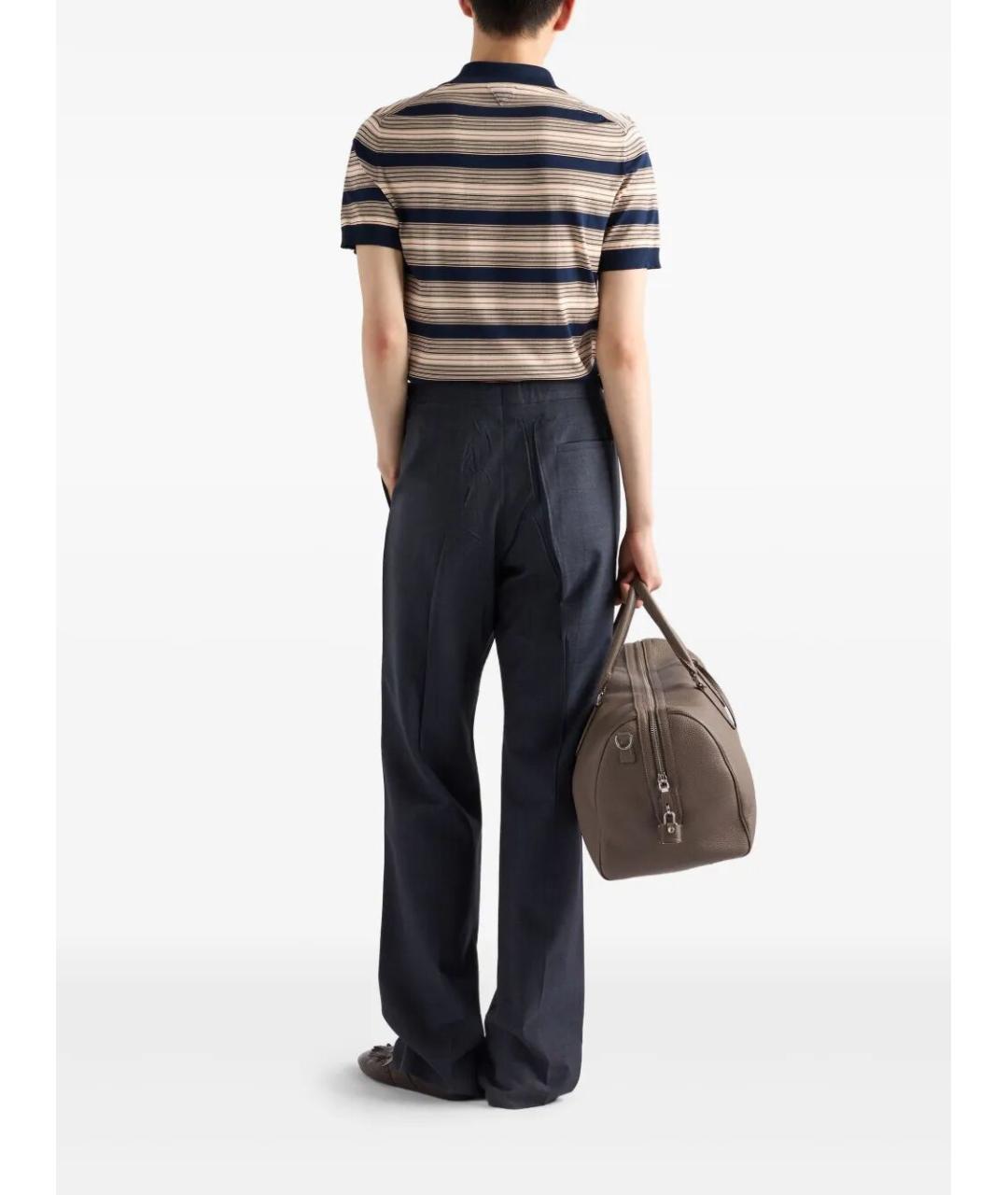 PRADA Мульти хлопко-эластановое поло с коротким рукавом, фото 4