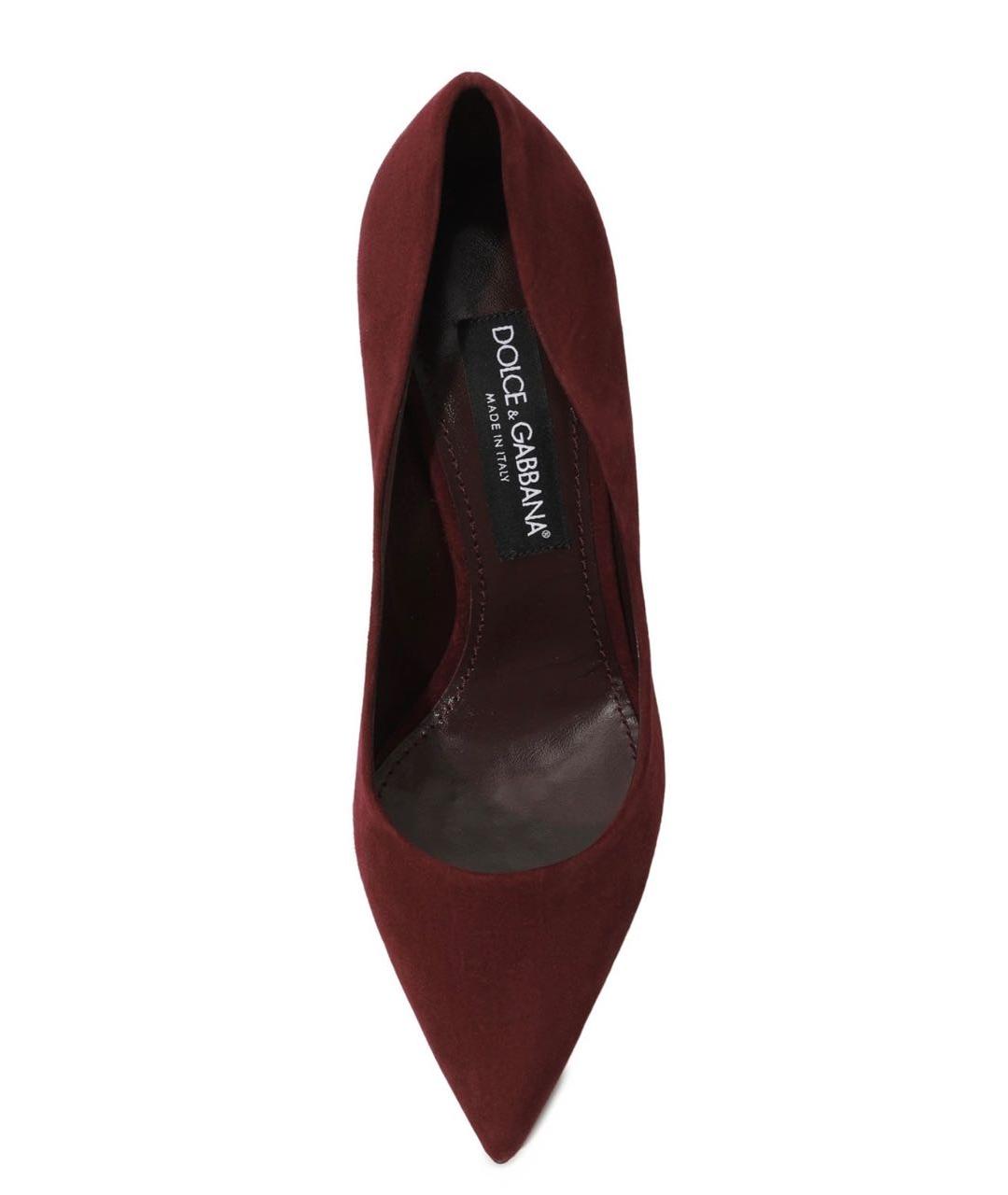 DOLCE&GABBANA Бордовые замшевые туфли, фото 2